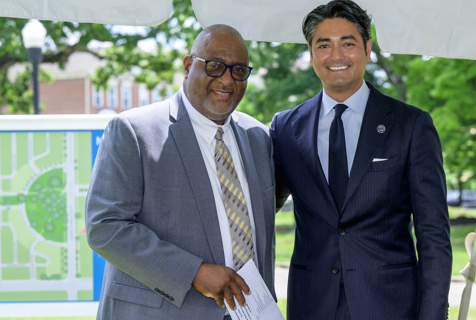 Mr. Gregory Johnson and Mayor Aftab Purevall